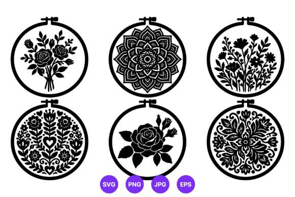 Black White Floral Embroidery Hoop Review