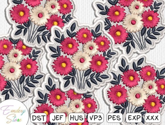 Cheerful Floral Patch Embroidery Design Review