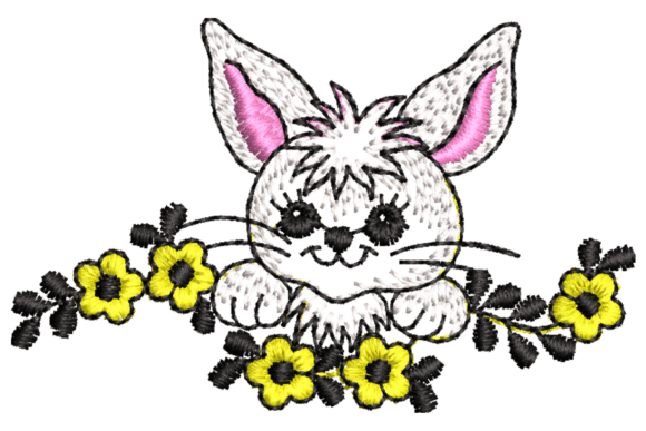 Cute Bunny with Flowers Embroidery Review