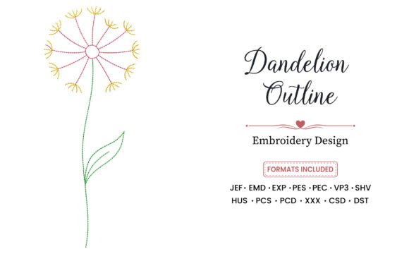 Dandelion Outline Embroidery Design Review