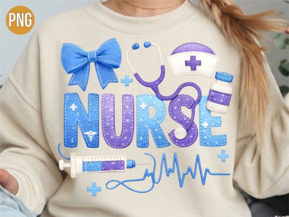Faux Embroidery Nurse Medical Life PNG Review