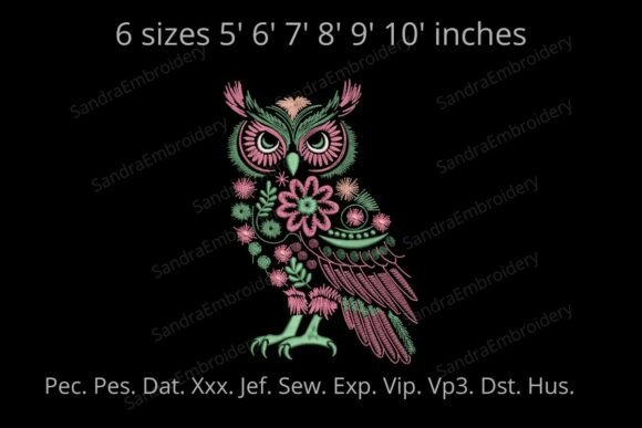 Floral Owl Embroidery Design Review