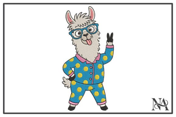 Funny Llama Pajamas Embroidery Design Review