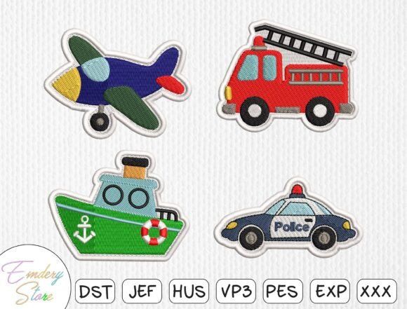 Kids Vehicles Embroidery Patch Set Review
