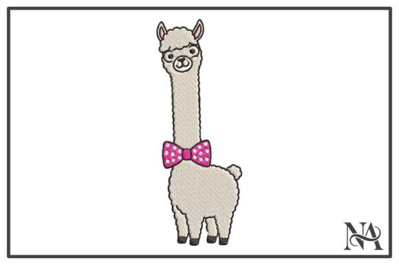 Llama with Pink Bow Tie Embroidery Review