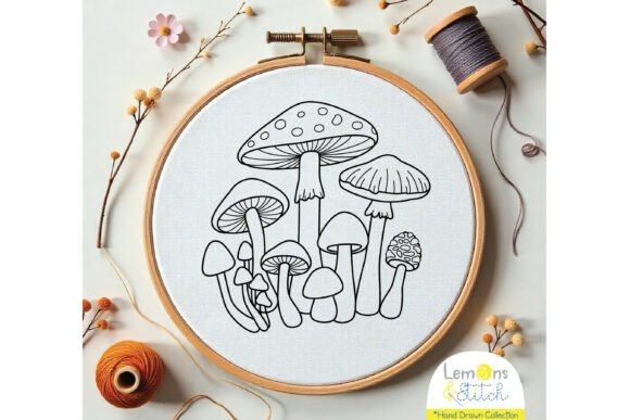 Many Mushrooms Hand Embroidery Review