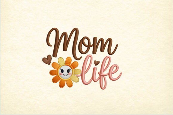 Review: Mom Life Sunflower PNG, Embroidery Style
